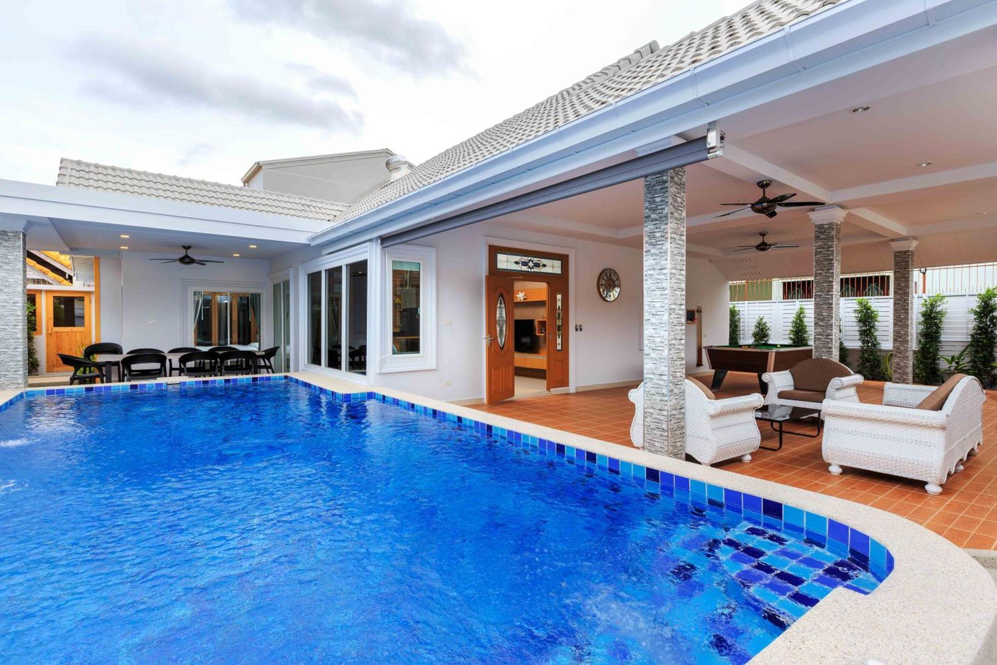 Pattaya Private Villa - Pool,Sauna,Snooker,Bbq Extérieur photo